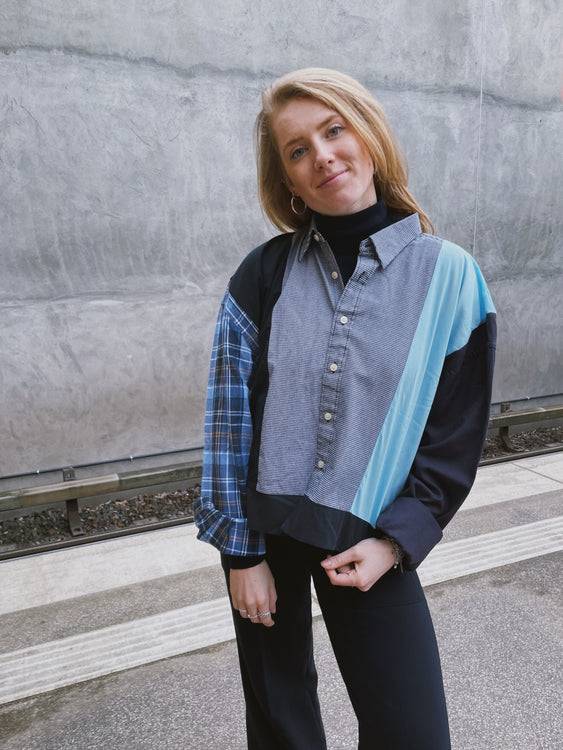 Nonoi Studio Blouson // Schwarz + Türkis // Onesize Sonderangebot der Fabrik