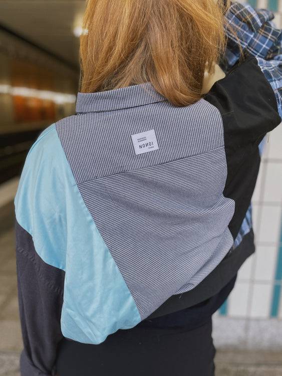 Nonoi Studio Blouson // Schwarz + Türkis // Onesize Sonderangebot der Fabrik