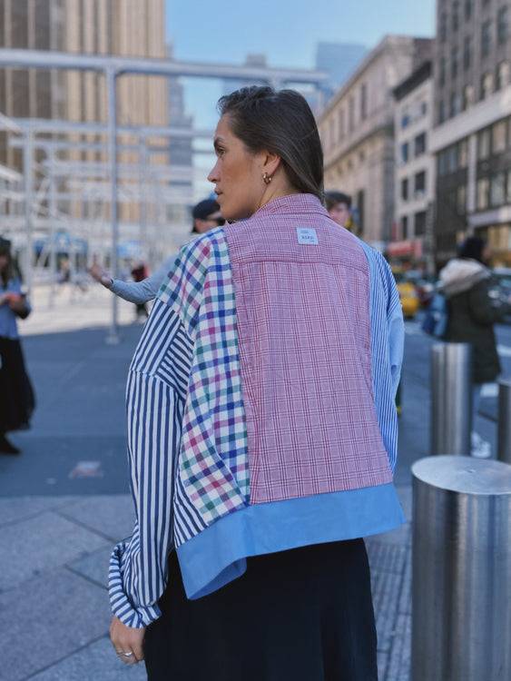 Nonoi Studio Blouson // Blau + Rot // Onesize Riesige Rabatte