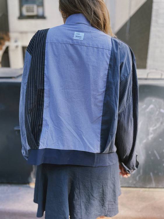Nonoi Studio Blouson // Blau + Schwarz // Onesize Fabrikladen