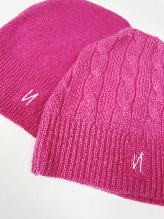 Nonoi Studio KINDERMÜTZE PINK "LITTLE FLOWER" AUS KASCHMIR Begrenzt auf 3 Tage