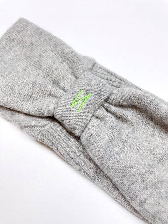 Nonoi Studio STIRNBAND "ARGUALAS" HELLGRAU // KASCHMIR Fabrik Onlineshop