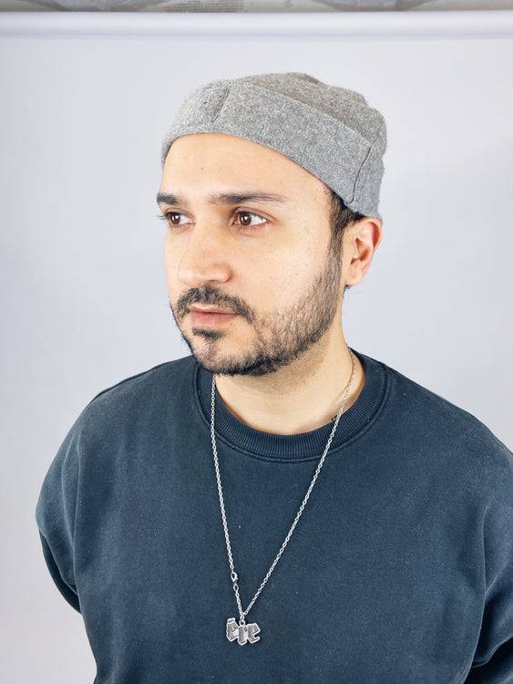 Nonoi Studio KURZE GRAUE MÜTZE // MICRO BEANIE KASCHMIR // UNISEX Fabrikpreis