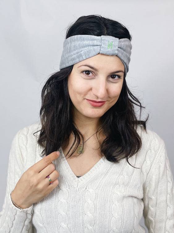 Nonoi Studio STIRNBAND "INU" GRAU // WOLLE Flash Sale