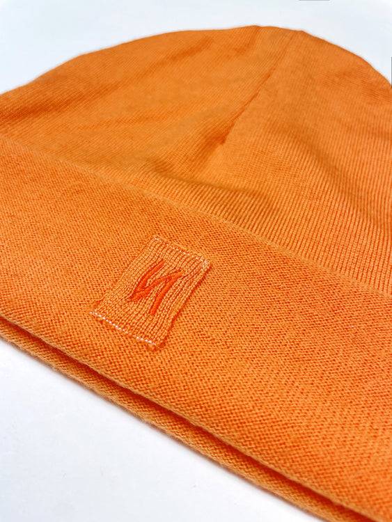 Nonoi Studio MÜTZE "NEVILLE" ORANGE AUS WOLLE // UNISEX Saisonschlussverkauf