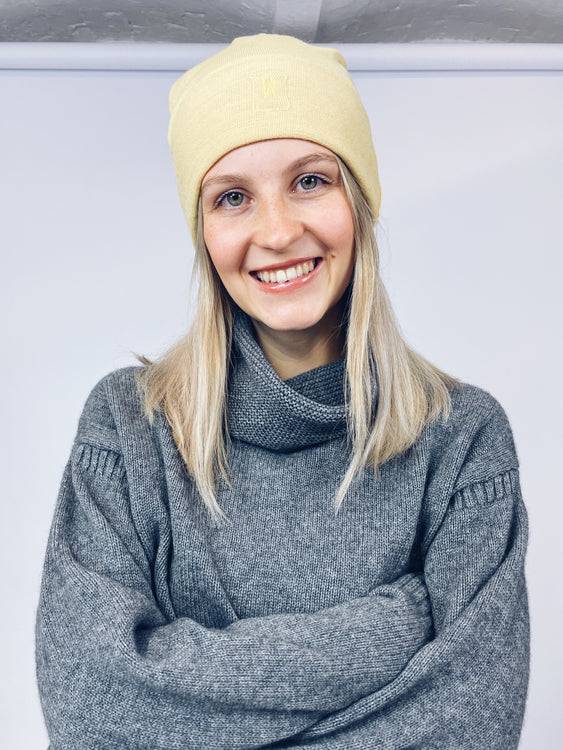 Nonoi Studio GELBE MÜTZE "DRESDEN" AUS WOLLE // UNISEX Osterangebot