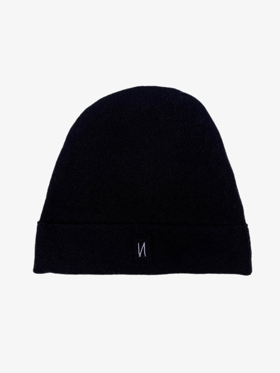 Nonoi Studio SCHWARZE MÜTZE "GENF" AUS KASCHMIR // UNISEX Valentinstagsangebot