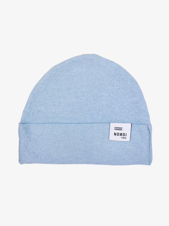 Nonoi Studio BABYBLAUE MÜTZE "BOA" AUS KASCHMIR // UNISEX Lagerräumung