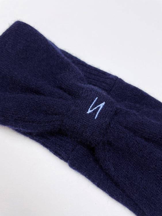 Nonoi Studio DUNKELBLAUES STIRNBAND "FLUF" // KASCHMIR Bestseller