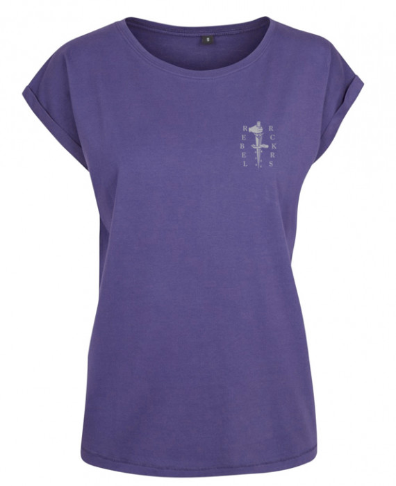 Rebel Rockers Girl Loosefit Tee Blindgirl dark purple Riesige Rabatte