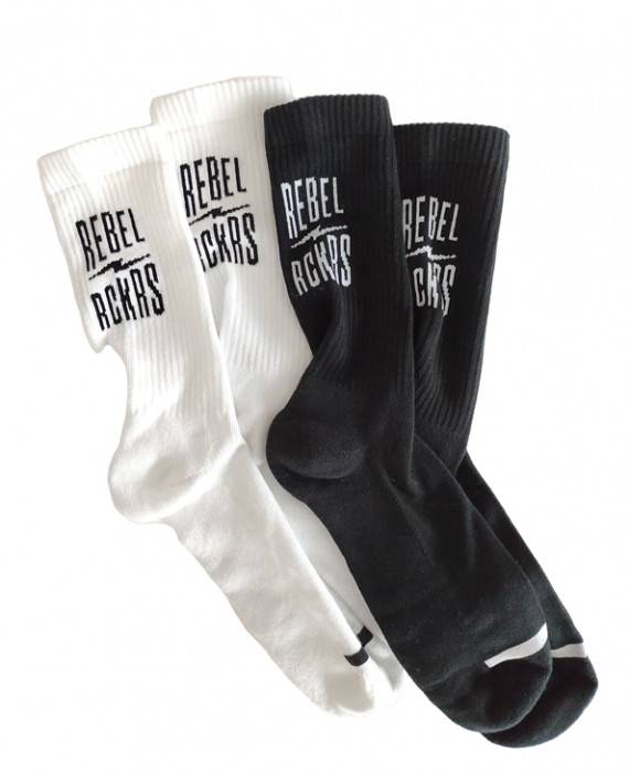 Rebel Rockers Font Sneaker Sock black Jubiläumsangebot