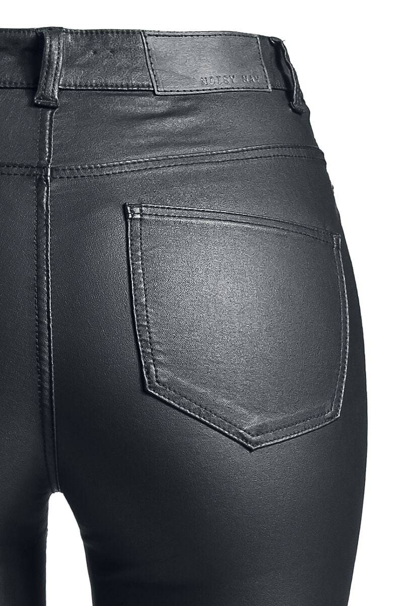 EMP "NMCallie High Waist Skinny Coated Pants" Jeans schwarz von Noisy May Sonderangebot der Fabrik