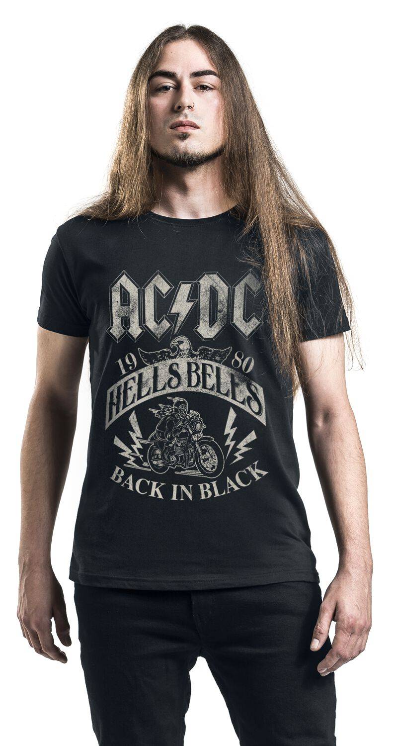 EMP "Hells Bells 1980" T-Shirt schwarz von AC/DC 50% Rabatt mit kostenlosem Versand