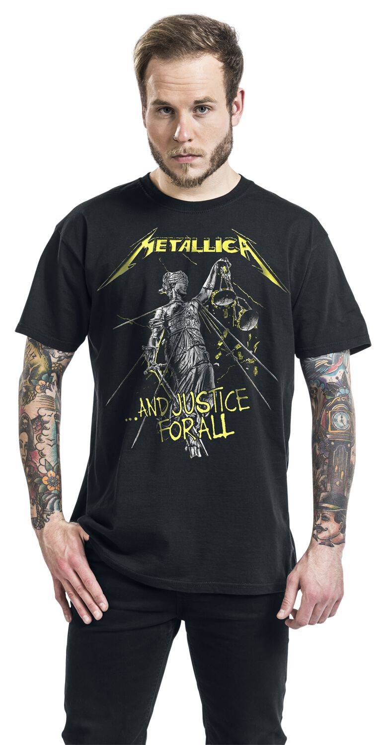 EMP " And Justice For All - Tracklist" T-Shirt schwarz von Metallica Im Verkauf