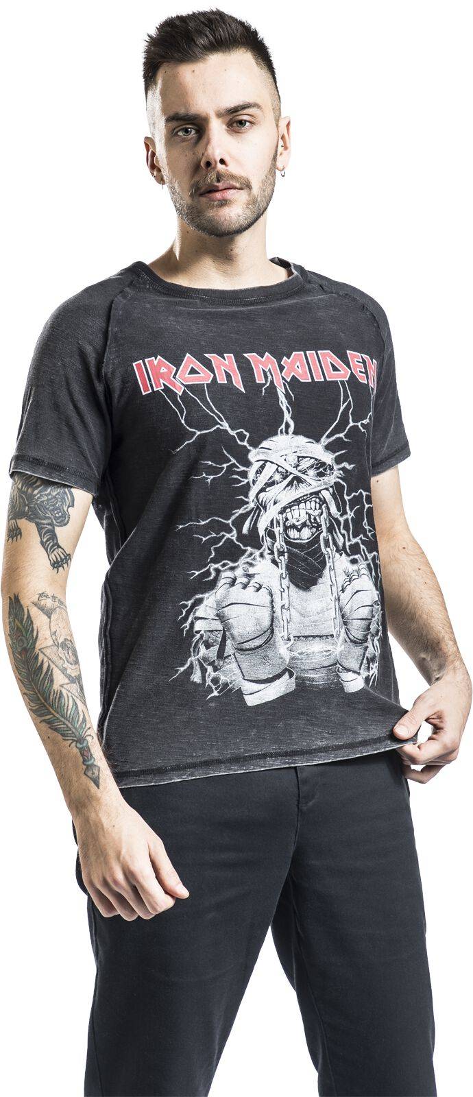 EMP "EMP Signature Collection" T-Shirt dunkelgrau/grau von Iron Maiden zollfrei