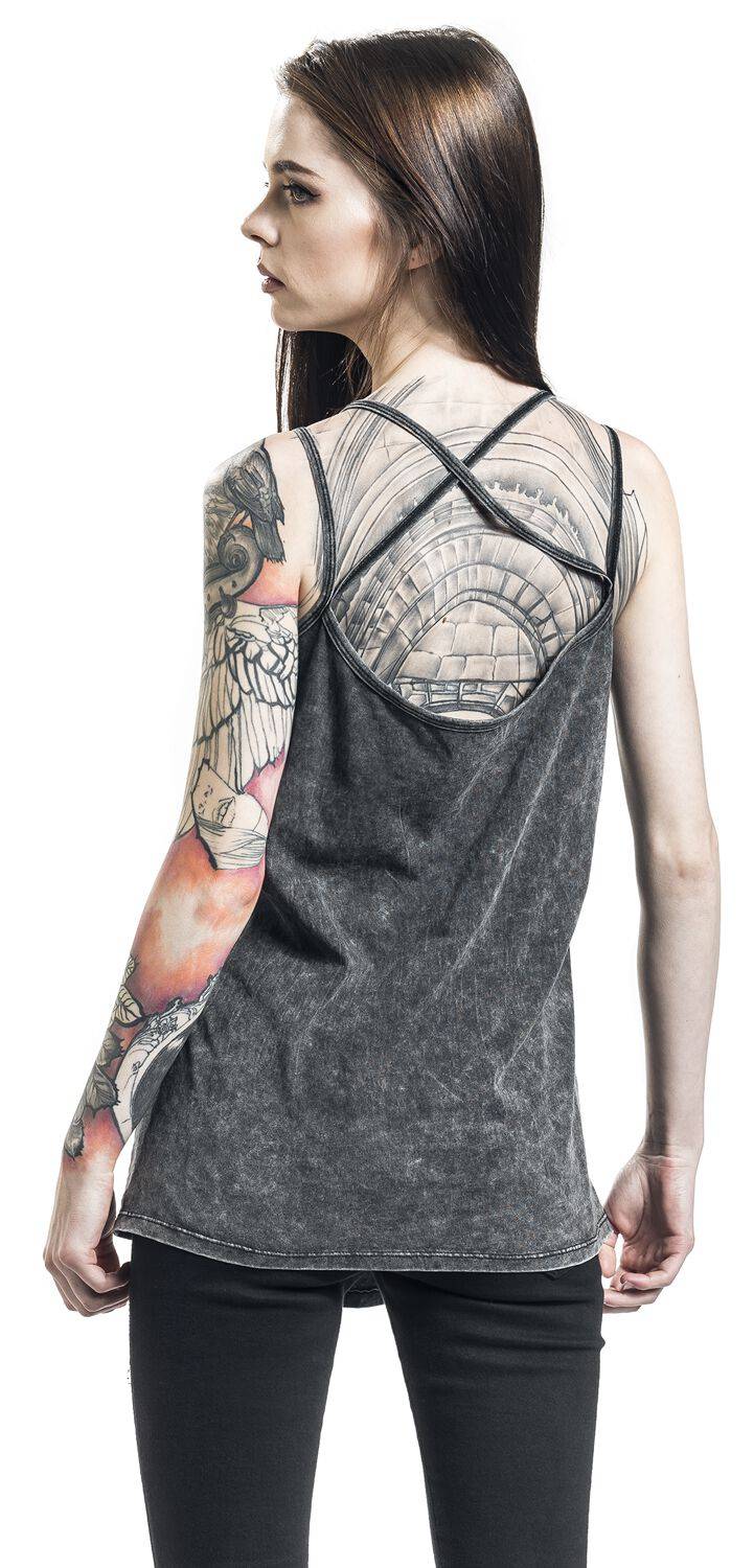 EMP Top grau von Rock Rebel by EMP Cyber Monday