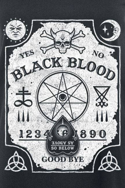 EMP "Witchboard" Top schwarz von Black Blood by Gothicana Neuheiten