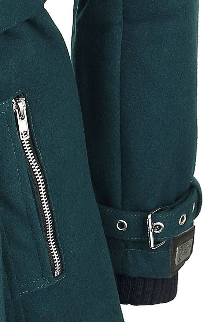 EMP "Decay Coat" Wintermantel petrol von Vixxsin Kauf eins, bekomm eins gratis