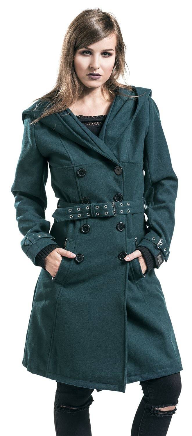 EMP "Decay Coat" Wintermantel petrol von Vixxsin Kauf eins, bekomm eins gratis