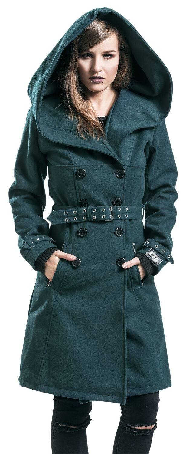 EMP "Decay Coat" Wintermantel petrol von Vixxsin Kauf eins, bekomm eins gratis