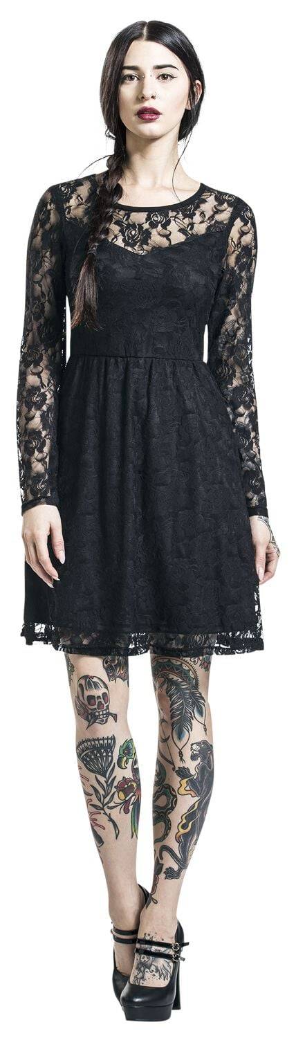 EMP "Lace Dress" Kurzes Kleid schwarz von Gothicana by EMP Riesige Ersparnisse