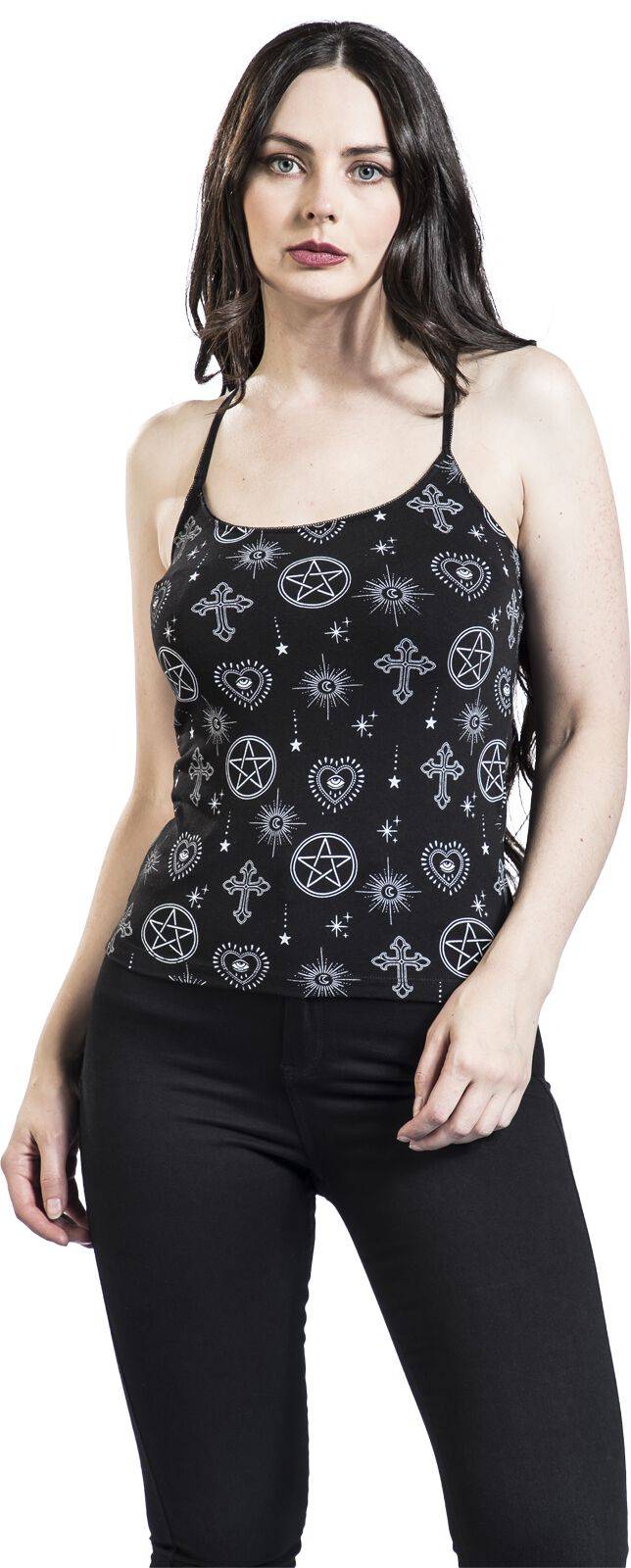 EMP Top schwarz von Gothicana by EMP Neueste Stile