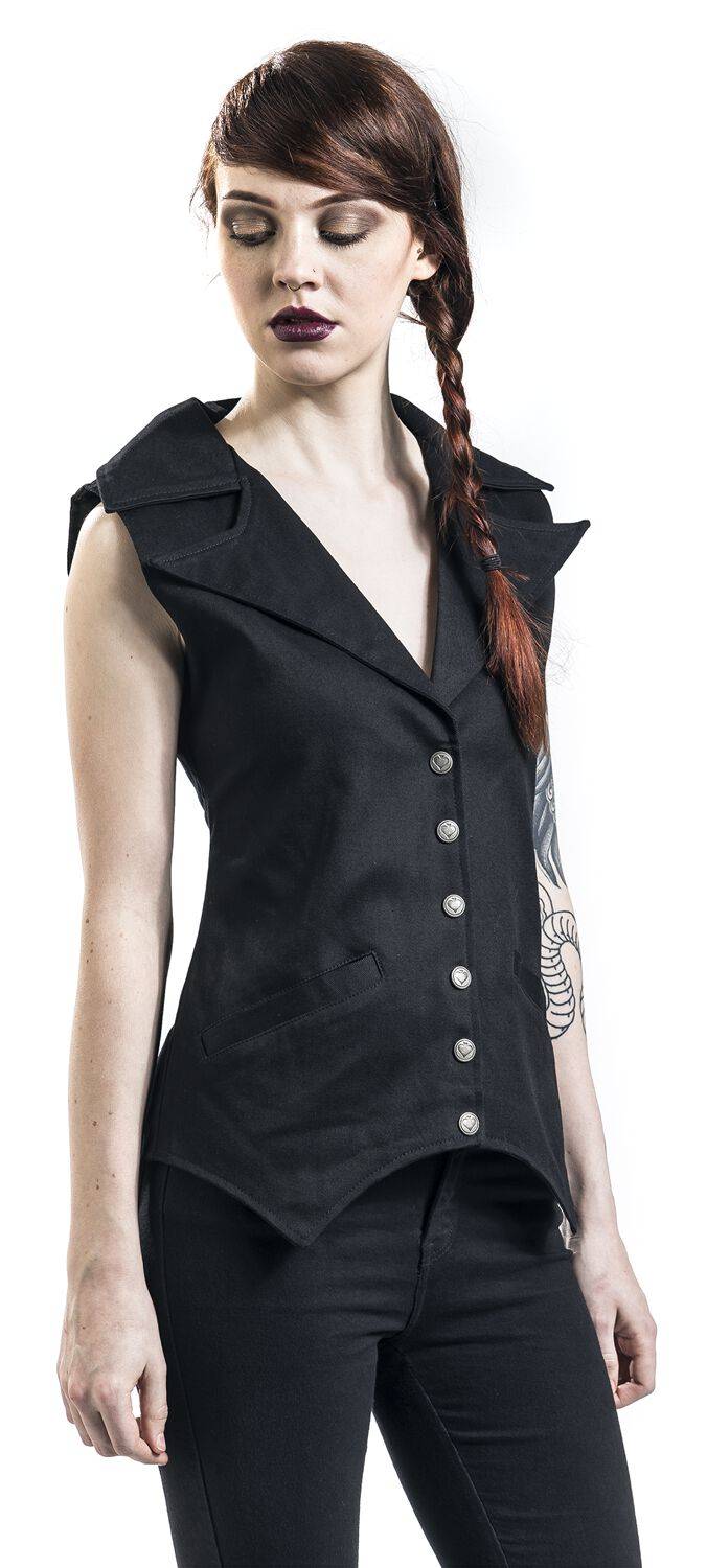 EMP Weste schwarz von Gothicana by EMP Bis zu 50% Rabatt