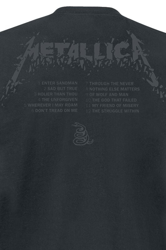 EMP "M - Black Album" T-Shirt schwarz von Metallica Großer Ausverkauf