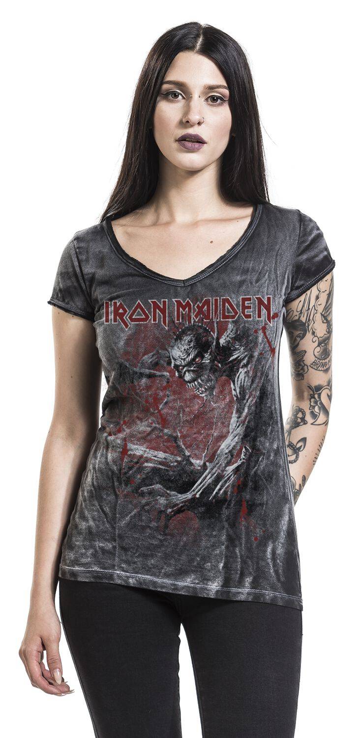 EMP "Fear Of The Dark Vintage" T-Shirt schwarz/used look von Iron Maiden Begrenztes Angebot