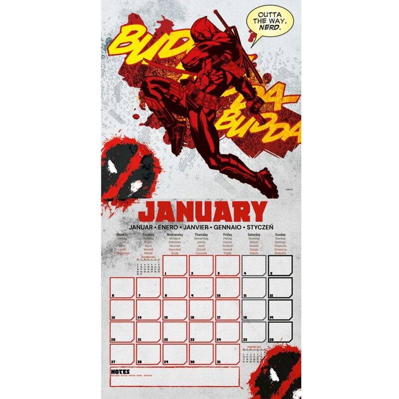 EMP "Wandkalender 2025" Kalenderbuch multicolor von Deadpool Zeitlich begrenztes Angebot