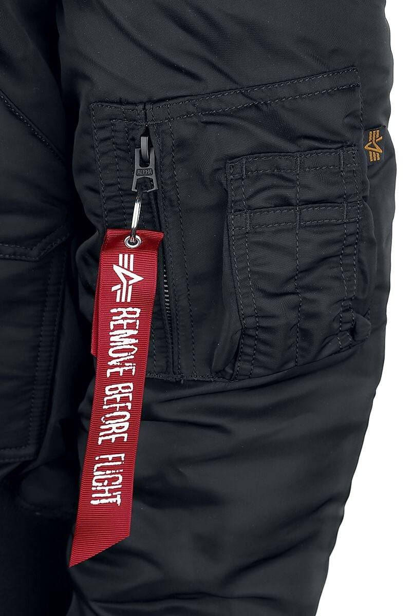 EMP "45P Hooded Custom" Winterjacke schwarz von Alpha Industries Räumungsverkauf