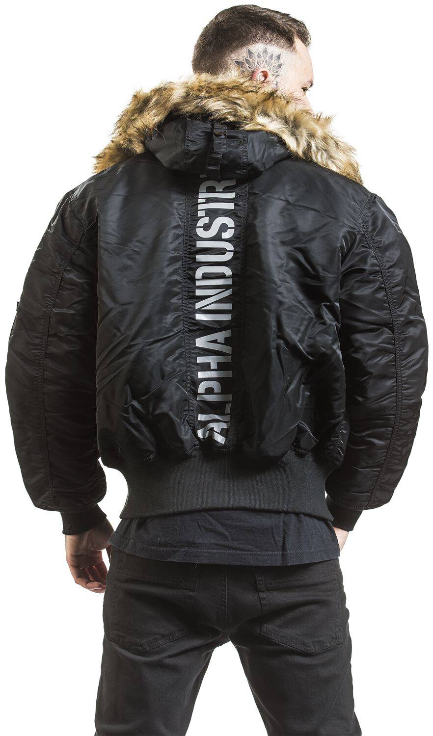 EMP "45P Hooded Custom" Winterjacke schwarz von Alpha Industries Räumungsverkauf
