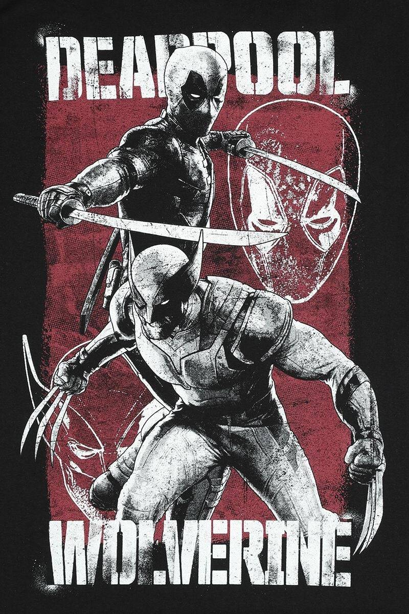 EMP "3 - Deadpool & Volverine" T-Shirt schwarz von Deadpool Discount Store für neue Produkte