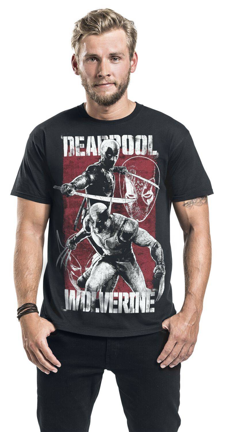 EMP "3 - Deadpool & Volverine" T-Shirt schwarz von Deadpool Discount Store für neue Produkte