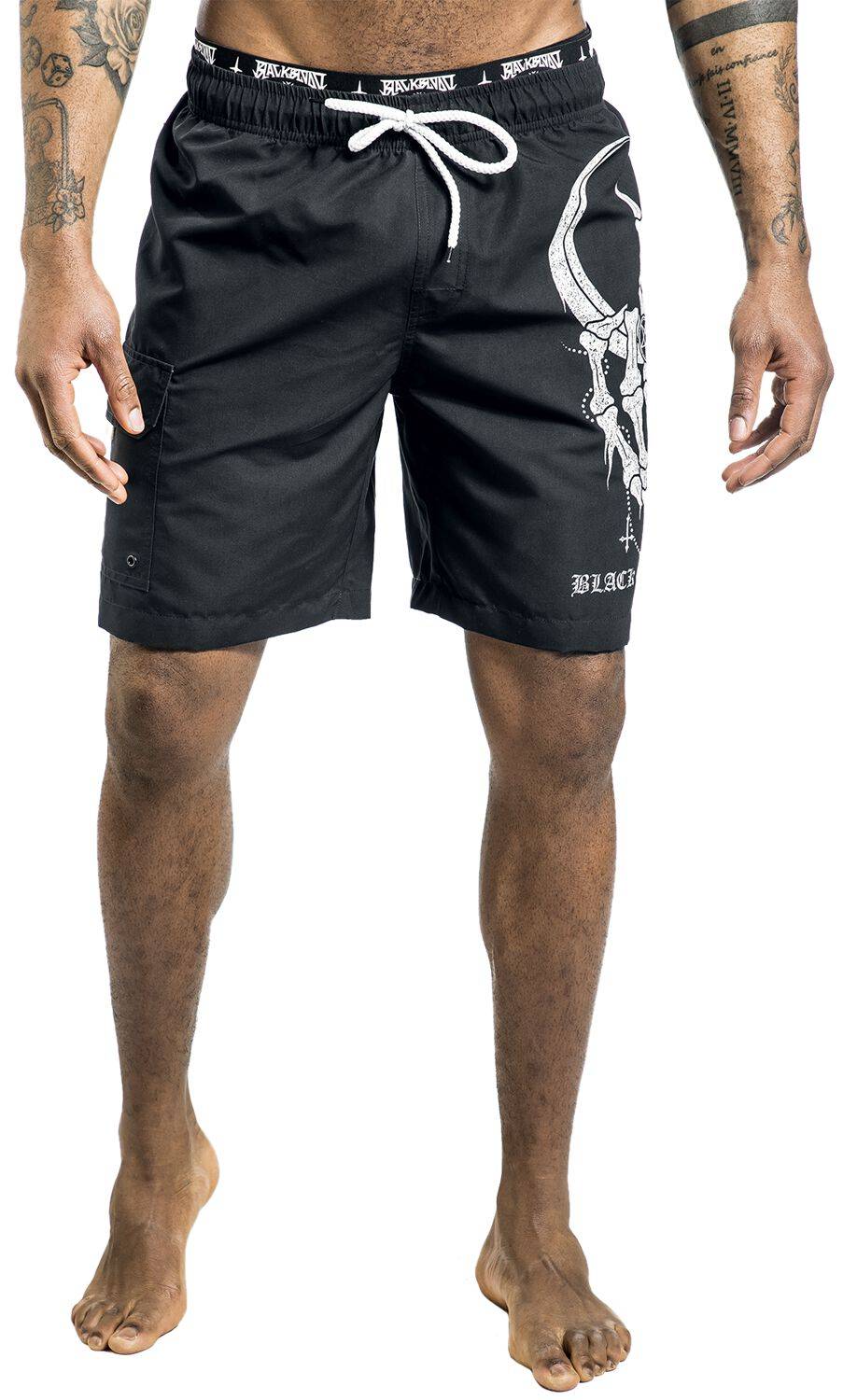 EMP Badeshort schwarz von Gothicana by EMP Black Friday Preise