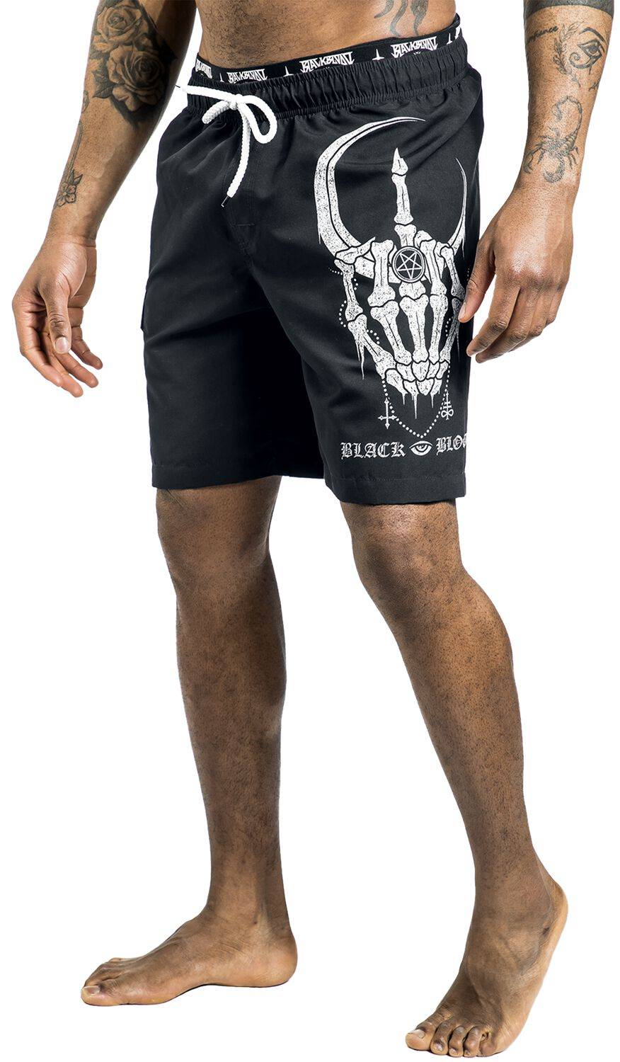 EMP Badeshort schwarz von Gothicana by EMP Black Friday Preise