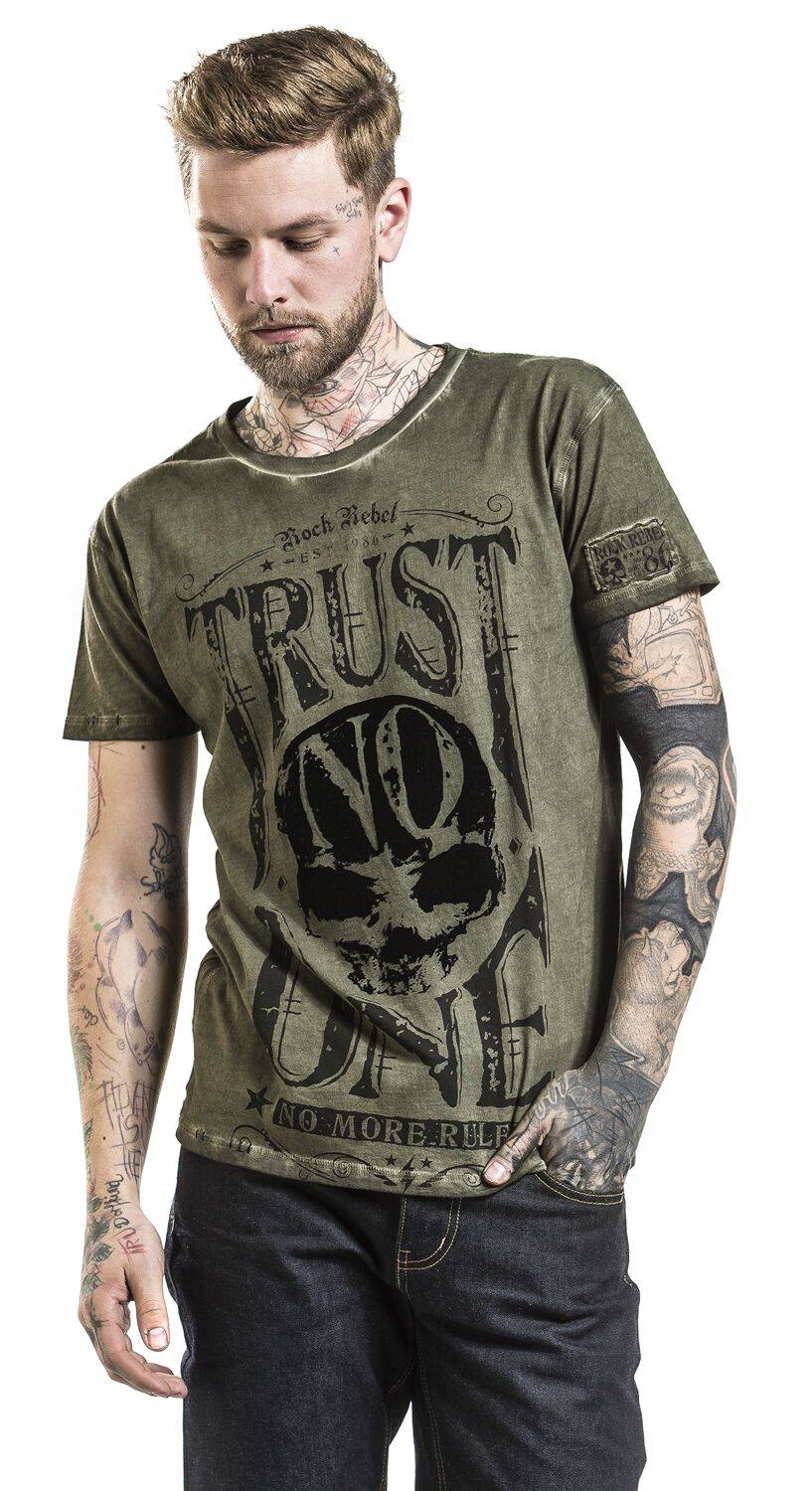 EMP T-Shirt grün von Rock Rebel by EMP 50% Rabatt für begrenzte Zeit