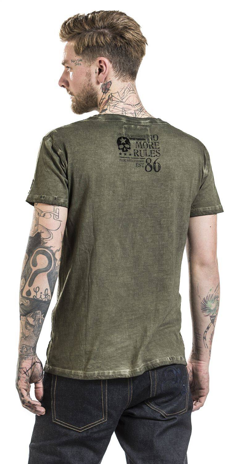 EMP T-Shirt grün von Rock Rebel by EMP 50% Rabatt für begrenzte Zeit