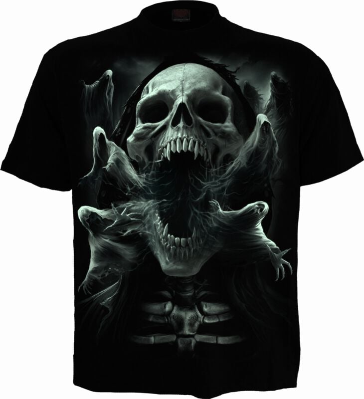 EMP "Ghost Skull - Glow In The Dark" T-Shirt schwarz von Spiral Fabrikpreis