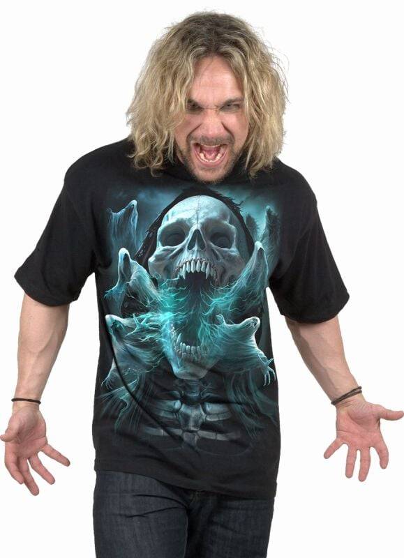 EMP "Ghost Skull - Glow In The Dark" T-Shirt schwarz von Spiral Fabrikpreis