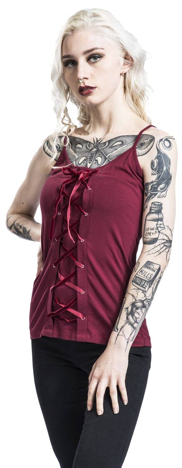EMP Top bordeaux von Gothicana by EMP Großer Ausverkauf