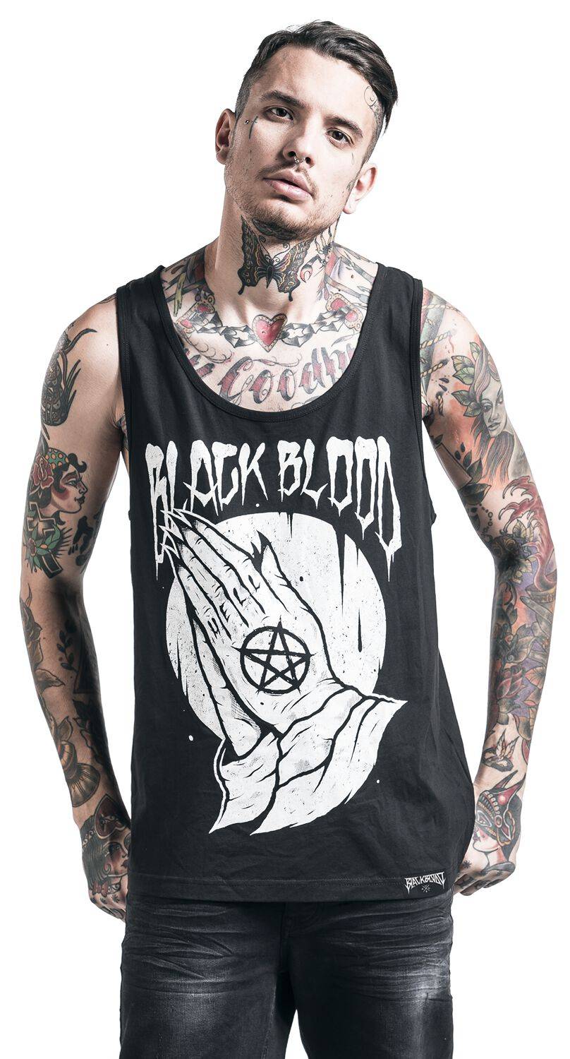 EMP "Praying Hands" Tank-Top schwarz von Black Blood by Gothicana Online Shopping