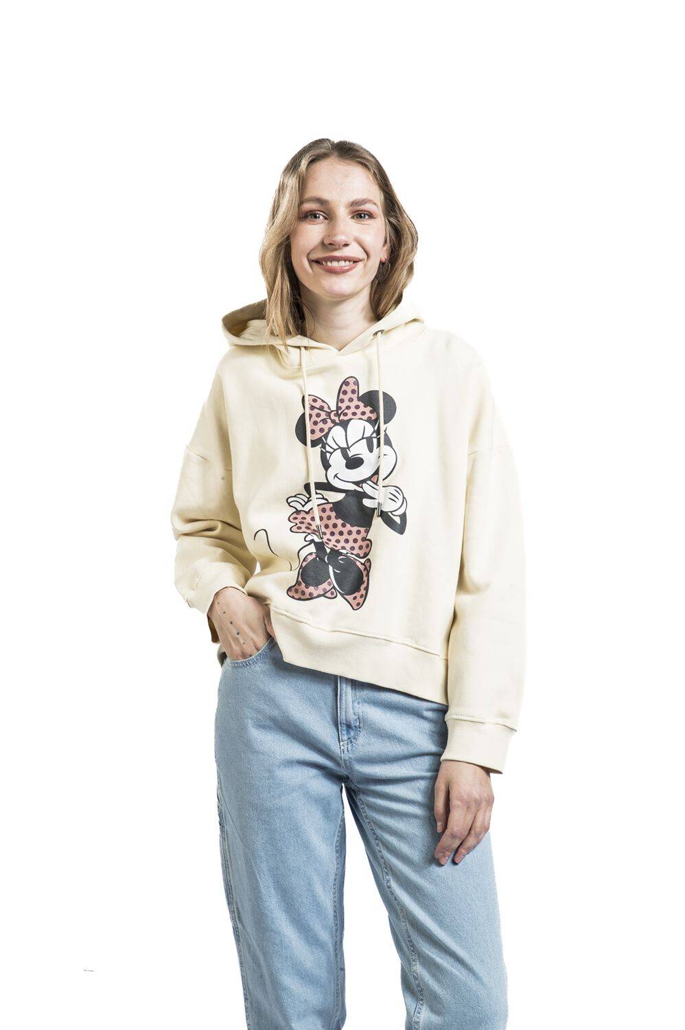 EMP "Minnie" Kapuzenpullover beige von Micky Maus Heißer Verkauf