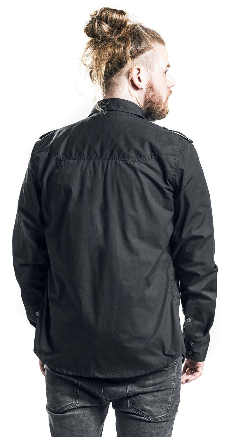 EMP "Rockstar Shirt Longsleeve" Langarmhemd schwarz von Brandit Schlussverkauf