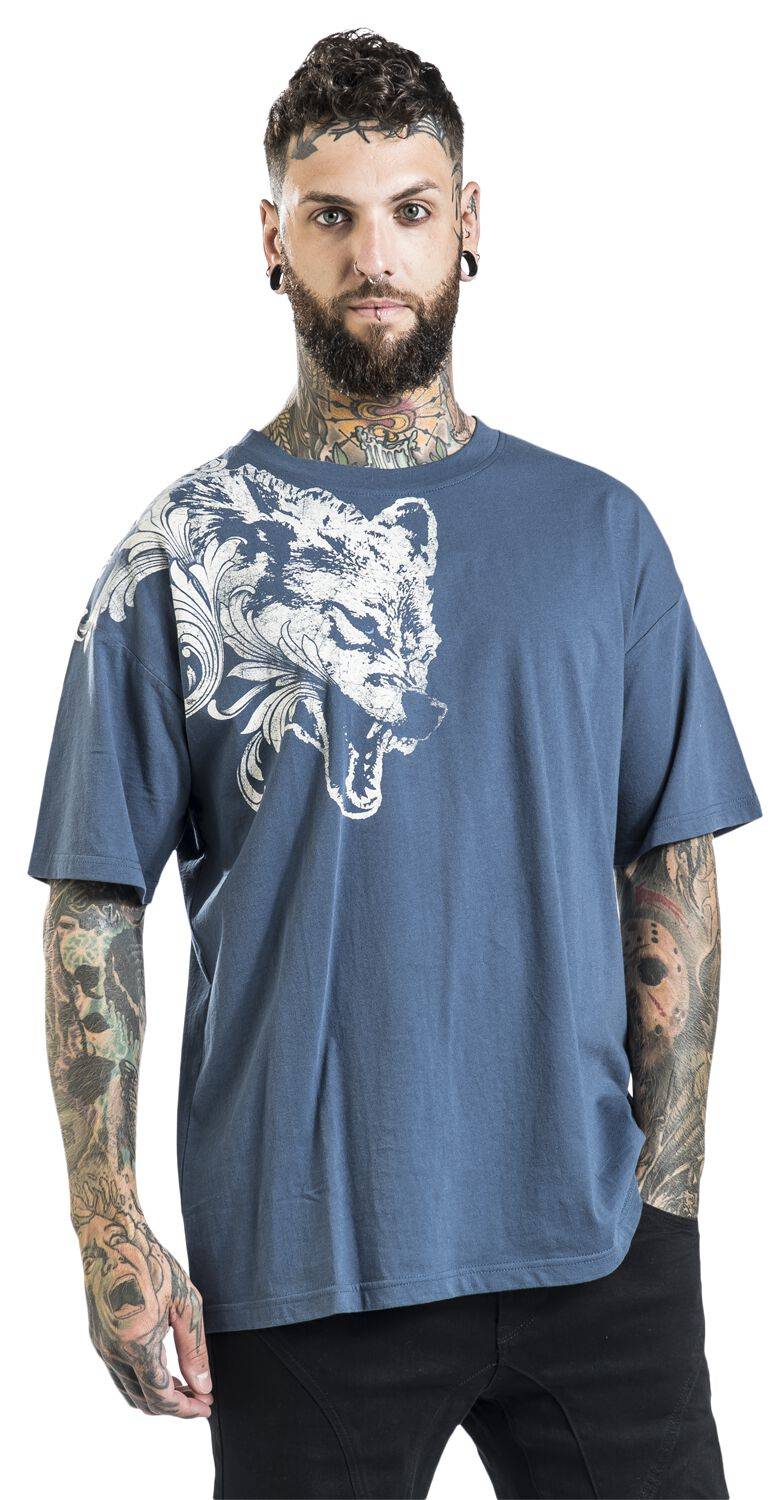 EMP T-Shirt blau von Black Premium by EMP Fabrikpreis