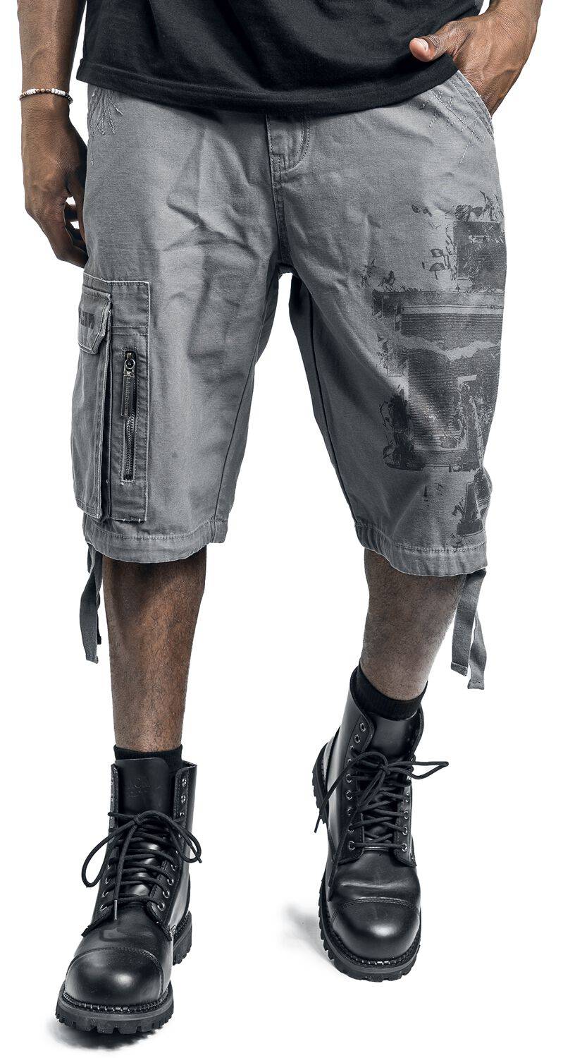 EMP "Broken Logo" Short grau von Rammstein Rabatt