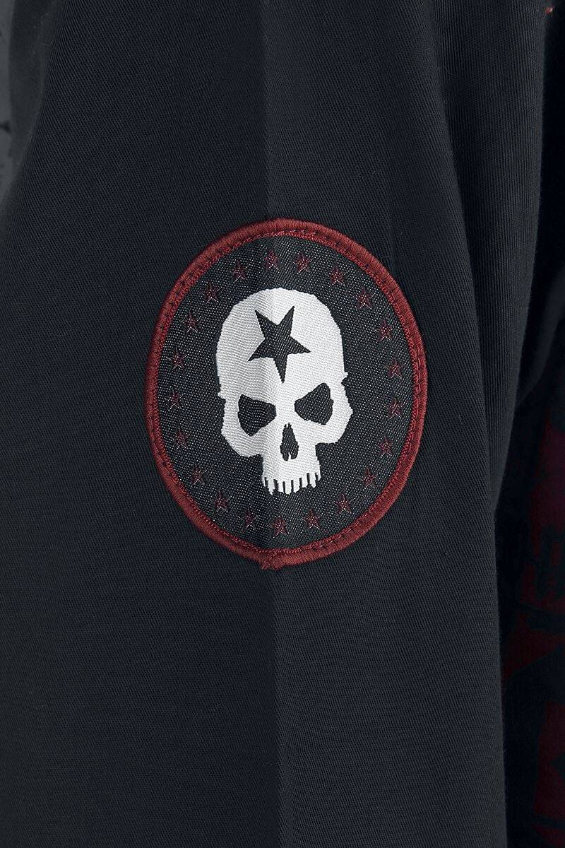 EMP Langarmhemd schwarz/rot von Rock Rebel by EMP Flash Sale