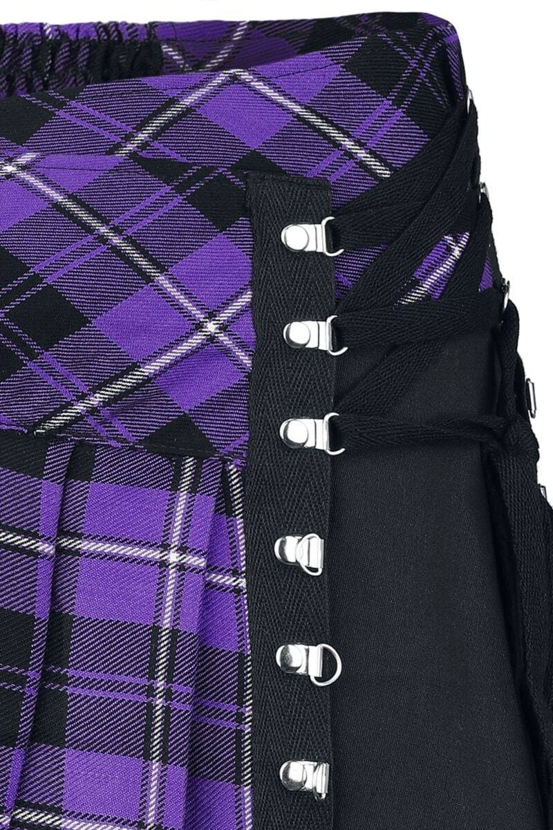 EMP "Hybrid Skirt" Kurzer Rock lila/schwarz von Chemical Black Black Friday