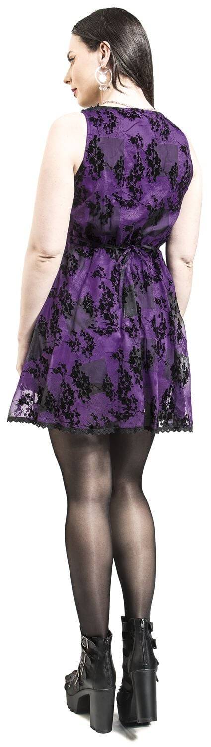 EMP "Ilsa Dress" Kurzes Kleid schwarz/lila von Innocent Cyber Monday