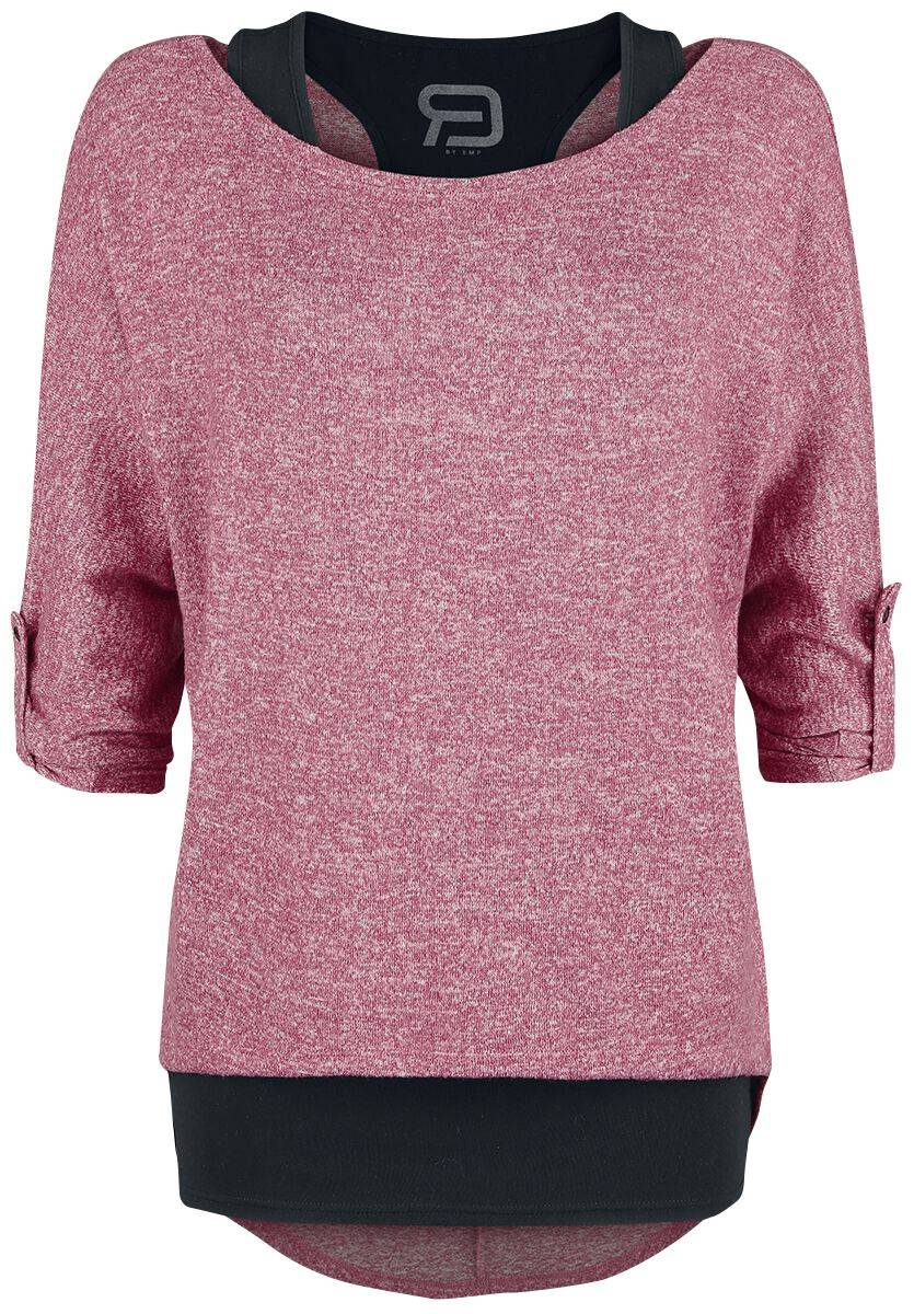 EMP Langarmshirt bordeaux/schwarz von RED by EMP